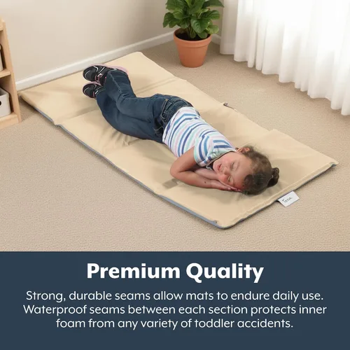 Vista 6 de Children's Factory Alfombrillas para siesta de 1 pulgada de grosor para niños pequeños para preescolares y guarderías, cómoda y suave, almohadilla