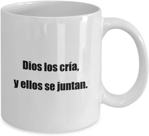 Vista 2 de Taza de café clásica -Dios los cría, y ellos se juntan.- Blanco 11oz