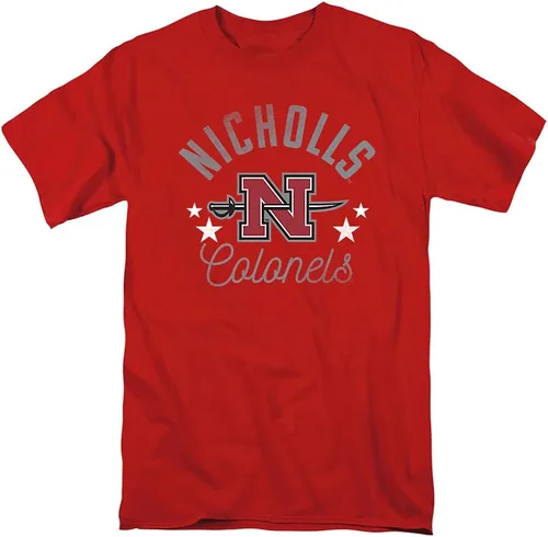 Vista 105 de Collegiate Distressed Mascot Unisex Adult T Shirt Collection 3 Universidad de Adelphi