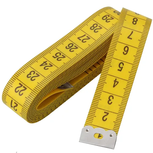 Vista 4 de Wisdompro Cinta métrica suave de 120 pulgadas para coser tela a medida, medida del cuerpo, indexada en unidades métricas y estándar, práctica regla