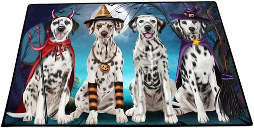 Vista 23 de Doggie of the Day Dalmatian Dogs Floor Mat - 4th of July Independence Day - Best Dog Doormat - Protector Decor - Unique Portrait Art - Premium