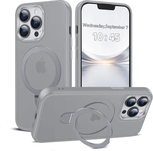 Vista 67 de LeYi Funda para iPhone 11 para MagSafe con soporte magnético, color negro