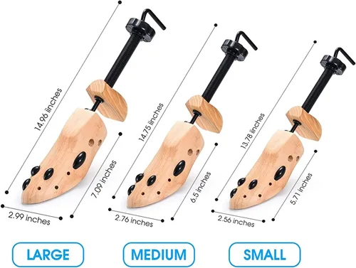 Vista 9 de Un par de zapatos de madera profesional de dos vías para hombres o mujeres, para pies anchos, zapatos ajustados y holgados