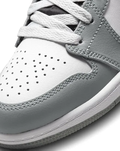 Vista 8 de Jordan Jordan 1 Mid (niño pequeño), Gris ahumadoBlanco-antracita