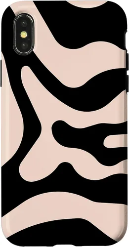 Vista 4 de Funda para iPhone 15 Retro Negro 60s 70s Estético Retro Liquid Swirl Groovy