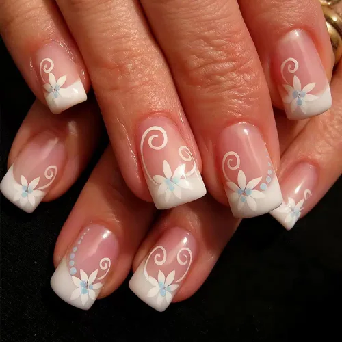 Vista 9 de 24 uñas postizas medianas a presión con forma de almendra, color LMT-7-81