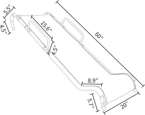Vista 8 de Universal Trampoline Slide 60" * 20" Slide with 2 Iron Plasticized Handles Buffer Bottom Wear-Resistant Fabric Safety Ladder for Kids and Toddle