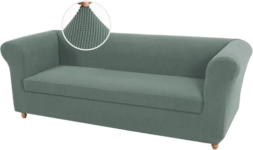 Vista 18 de UNBBRRL Funda de sofá Chesterfield de jacquard elástico, fundas de cojín gruesas para sofá, protector de muebles para sala de estar