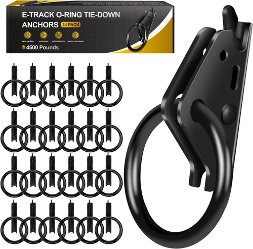 Vista 7 de 12 Piezas de Anclajes de Amarre con Anillo en D para Pista E Accesorios para Pista E para Encerrados Sistema ETrack para Accesorios de Remolque