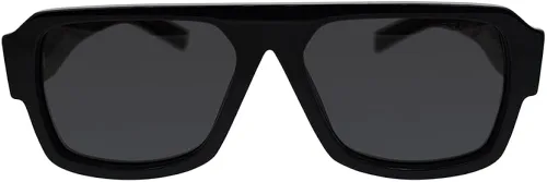 Vista 2 de Prada PR 22YS 1AB5S0 - Gafas de sol de aviador de plástico negro con lente gris