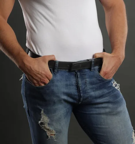 Vista 4 de Kolossus Cinturón de cuero de grano superior para hombre