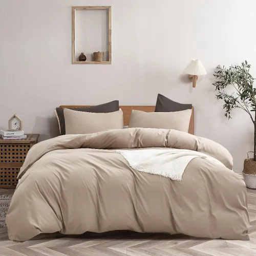 Vista 15 de Wellboo Juego de edredón de color verde oscuro, tamaño individual, color verde oliva, bohemio, ropa de cama de algodón para niños y niñas