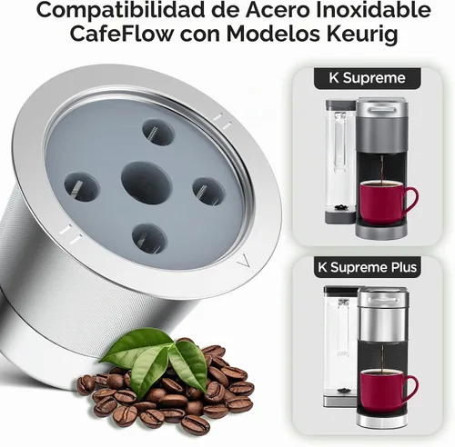 Vista 3 de Tazas K reutilizables para Ke K Supreme Tazas K recargables para Ke K Supreme Plus para cafetera (nuevo paquete de 1)