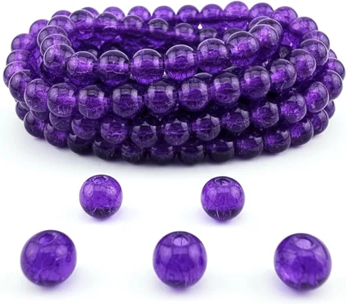 Vista 42 de DandS ltd Cuentas de cristal agrietadas para la fabricación de joyas, champán, pulseras vibrantes de bricolaje, collares, aretes, suministros