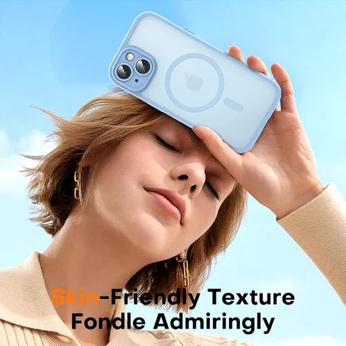 Vista 354 de TOCOL Funda para iPhone 11, compatible con Magsafe, protección completa de cámara, imanes integrados, protección contra caídas, funda translúcida