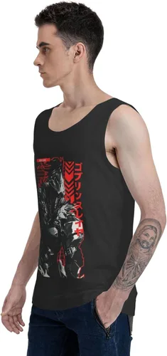Vista 5 de Anime Manga Goblin Slayer Tank Top Mens Summer O-Neck Vest Cotton Fashion Sleeveless T-Shirts