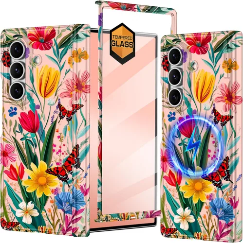 Vista 48 de Hekodonk Funda para Galaxy Z Flip 7, compatible con MagSafe, protector de pantalla integrado, protección de bisagra, magnética, delgada, a prueba