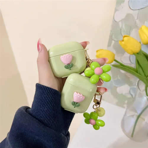 Vista 5 de Compatible con funda para Airpod, funda para Airpods 1 y 2, accesorios de AirPods, funda protectora a prueba de golpes, compatible con funda
