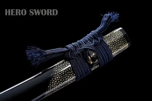 Vista 9 de Arcilla de acero plegada totalmente hecha a mano templada manual de molienda avanzada Wakizashi Maquinilla de afeitar de espiga completa afilada
