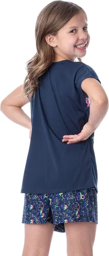Vista 5 de DC Comics - Conjunto de pijama para dormir con personajes de Super Hero para niñas, Azul Patchwork