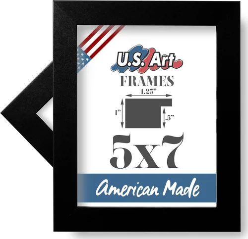 Vista 80 de Marco de fotos de 4 x 6 pulgadas, acabado envuelto suave, plano de 1.25 pulgadas de ancho, bronce oscuro envejecido, 100% madera americana compuesta