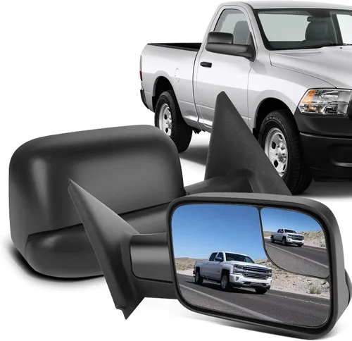 Vista 11 de ECCPP Par de espejos de remolque de repuesto plegable manual ajustable para 94-97 para Dodge para Ram 1500 2500 3500 camión