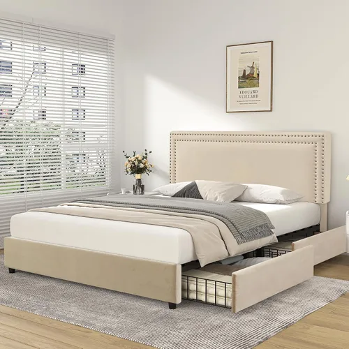 Vista 47 de VECELO Base de cama de plataforma de tamaño individual con cabecera tapizada de altura ajustable, base de colchón moderna, soporte de listones