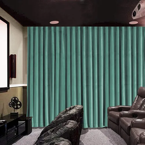 Vista 24 de cololeaf Panel de cortinas opacas de terciopelo con forro para cine en casa, cortina de ganchos planos para barra transversal o pista, 100 pulgadas