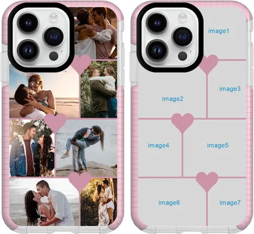 Vista 10 de Funda personalizada para iPhone 12 mini, funda personalizada con collage de fotos con múltiples imágenes, funda personalizada para cumpleaños