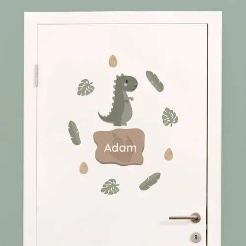 Vista 14 de Calcomanías de puerta personalizadas para habitación de niños, calcomanías de pared con nombre personalizado para decoración de habitación de bebés