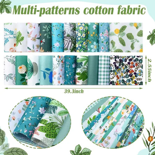 Vista 2 de Kingdder Tiras de Tela de Gelatina para Acolchado, Rollo de Retazos de 2.55 Pulgadas, Rollo de Algodón para Patchwork, Tela de Gelatina