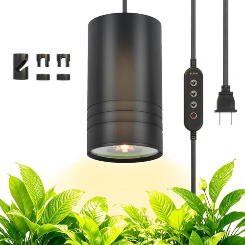 Vista 10 de Luces colgantes de crecimiento para plantas de interior de espectro completo, foco colgante COB para plantas altas grandes, jardín, hierbas