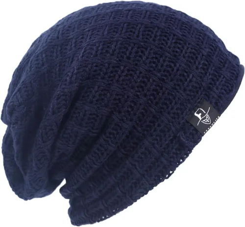 Vista 8 de FORBUSITE Gorro de punto largo holgado para hombre para verano e invierno, de gran
