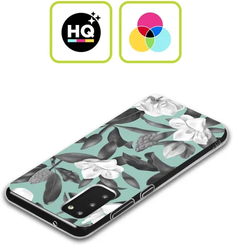 Vista 2 de Head Case Designs Funda de gel suave con licencia oficial de Anis Illustration Grey Aqua Magnolias compatible con Samsung Galaxy A53 5G (2022)