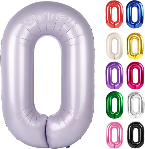 Vista 51 de Globo negro del número 0 de 40 pulgadas – globo número 0, decoraciones