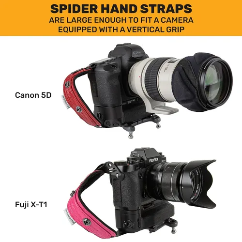 Vista 5 de SPIDER HOLSTER Correa de mano para cámara SpiderPro v2 con montaje a presión y correa de muñeca opcional, compatible con DSLR y sin espejo