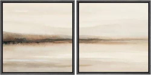 Vista 44 de SIGNFORD Impresión en Lienzo Enmarcado Arte de Pared Art Nouveau Lago de Cisnes Elegantes Ilustraciones de Aves Acuáticas Moderno Boho Naturaleza