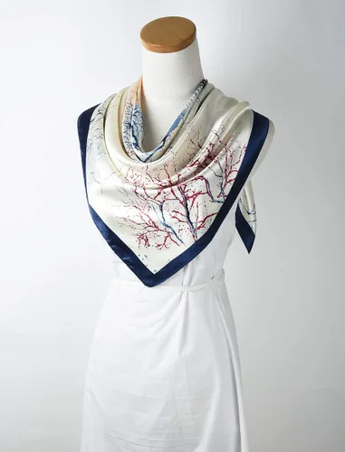 Vista 4 de corciova - Bufanda cuadrada grande para mujer, diadema sedosa para cabello rizado, lazo para dormir por la noche, bandana a la moda, 35 x 35 pulgadas