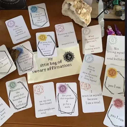 Vista 4 de Juego de 16 tarjetas de afirmación de regalo - Aumenta la confianza en uno mismo, mejora la concentración y promueve el pensamiento positivo
