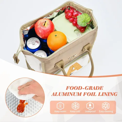 Vista 4 de Lonchera personalizada con tu texto para mujeres, lonchera personalizada, caja de almuerzo reutilizable, organizador térmico de aperitivos, lonchera