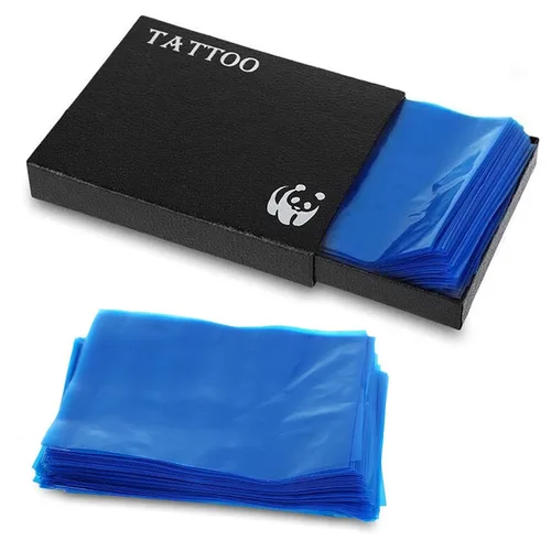 Vista 9 de 200 bolsas de máquina desechables para máquina de plástico azul, fundas para máquina