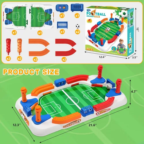 Vista 4 de Mini juego de mesa de futbolín para niños, juego de fútbol, regalos para niños, juguete de fútbol para deportes de interior, sala