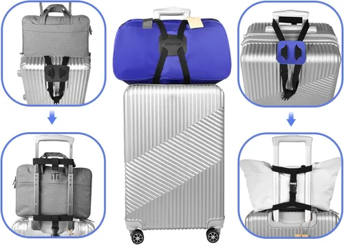 Vista 3 de Correas de equipaje, bolsa elástica para añadir una bolsa, maleta fácil de viajar, correa elástica, maleta de alta elasticidad, cinturón ajustable