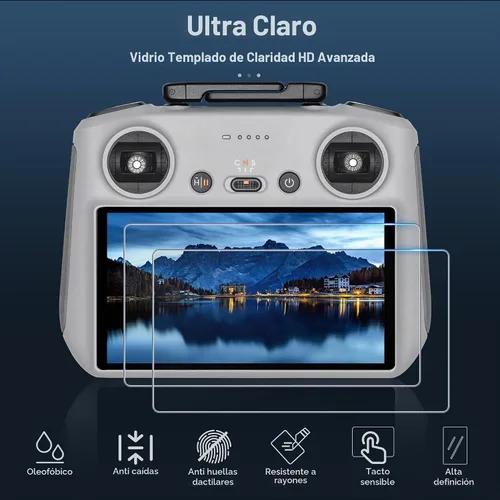 Vista 5 de CYNOVA Protector de Pantalla DJI RC2 con Kit de Alineación Automática, Protector de Pantalla de Vidrio Templado HD para Controlador DJI RC, Película