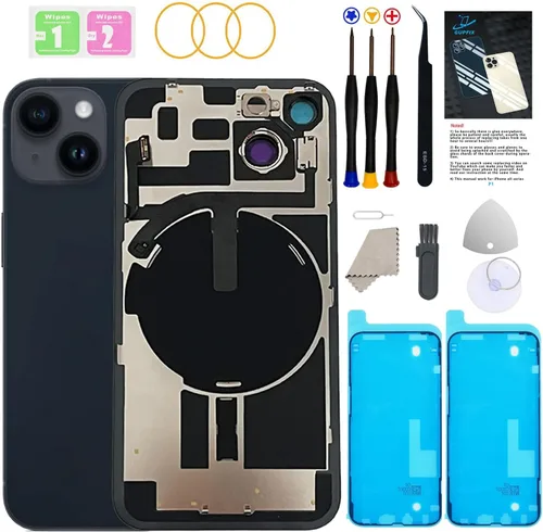 Vista 14 de Reemplazo de cristal trasero para iPhone 15Pro Max con herramientas Repir Big Hole OEM Rear Cover Glass Pre-Installed Internal Parts Easier