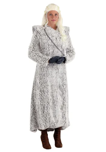 Vista 2 de Disfraz de Reina Dragón de Invierno para Mujer Multicolor