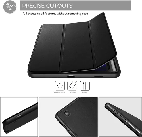 Vista 4 de SURITCH Funda de cuero para Samsung Galaxy Tab S6 Lite de 10.4 pulgadas 2024/2022/2020, protector de pantalla integrado, ajuste delgado, cubierta
