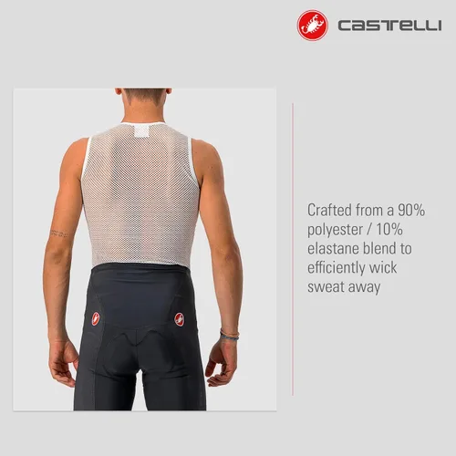 Vista 3 de Castelli Core Mesh 3 sin mangas Baselayer - Hombre Blanco