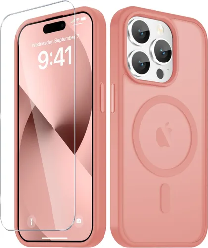 Vista 618 de Funda para Google Pixel 10 Pro XL, cubierta magnética mate, color negro Fit for MagSafe, Screen Protector included, Shockproof Military Grade