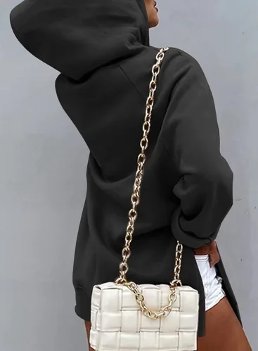 Vista 5 de Syellowafter Sudadera con capucha de gran tamaño para mujer, con bolsillo tipo canguro, para otoño, casual, ropa de descanso